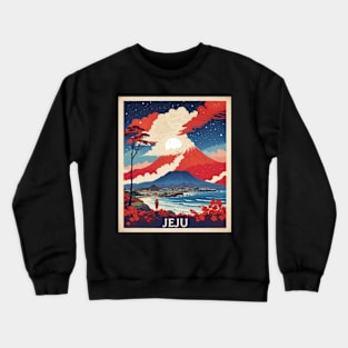 Jeju South Korea Starry Night Travel Tourism Retro Vintage Crewneck Sweatshirt